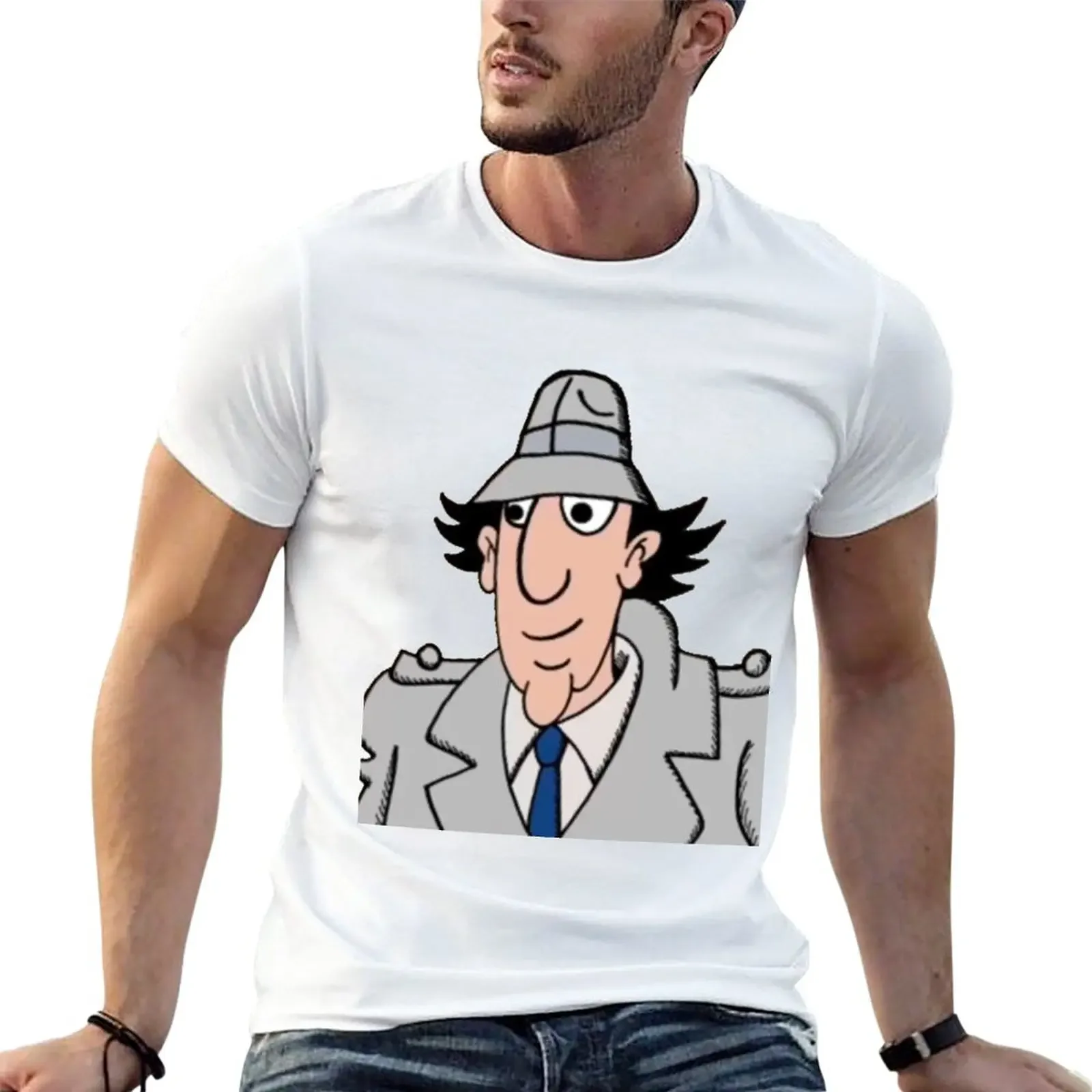 Inspector Gadget brown bricks T-Shirt boys whites vintage mens t shirts pack