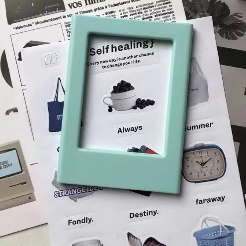 Magnetic Instant Camera Photo Frame Colorful Star Photo Fridge Magnet 3 inches Picture Display Holder for Home Decoration