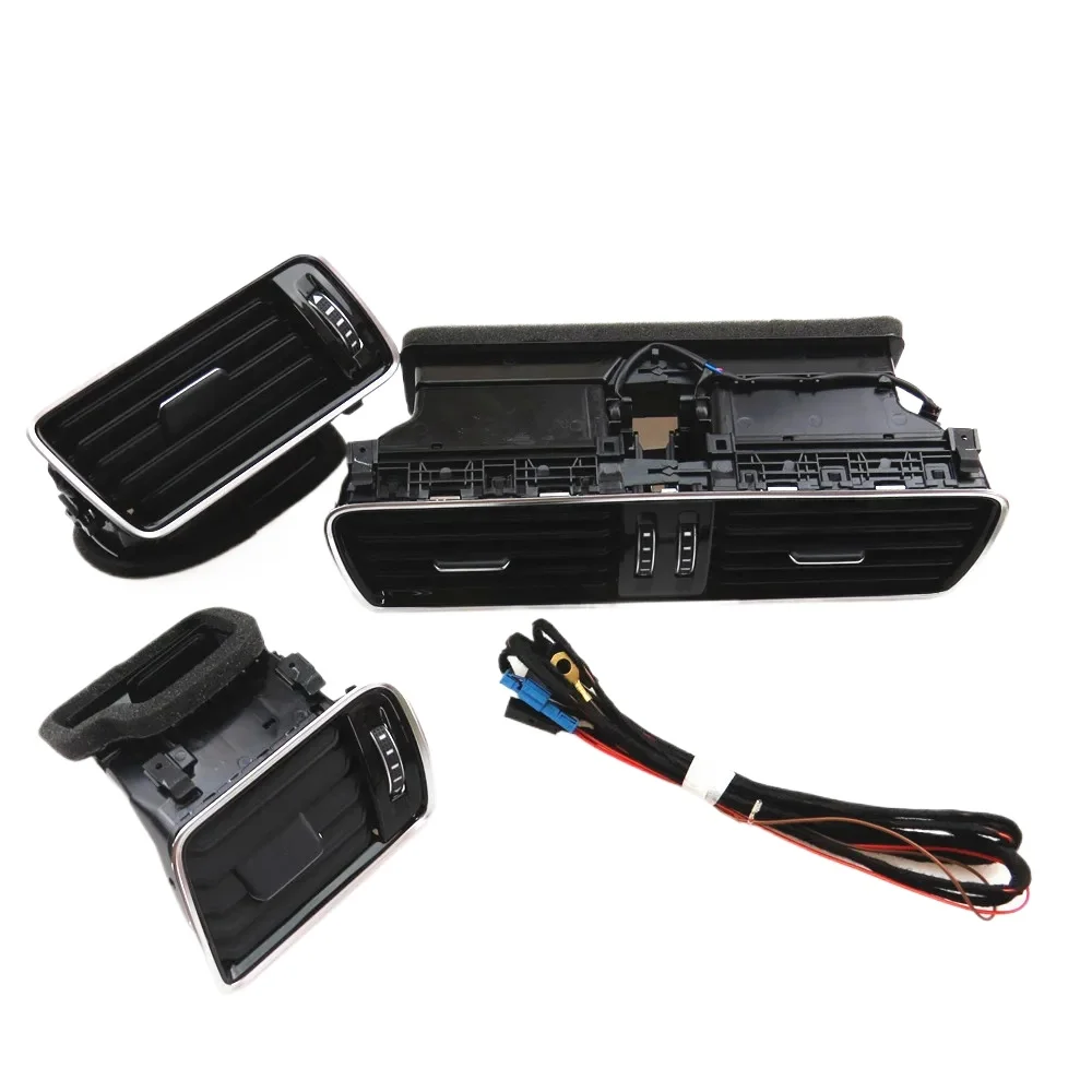 

Car Air Conditioner Left Middle Right Air Outlet Piano Black 3AD819728A 3AD 819 701 A 3AD 819 702 A For VW Passat B6 B7 CC R36