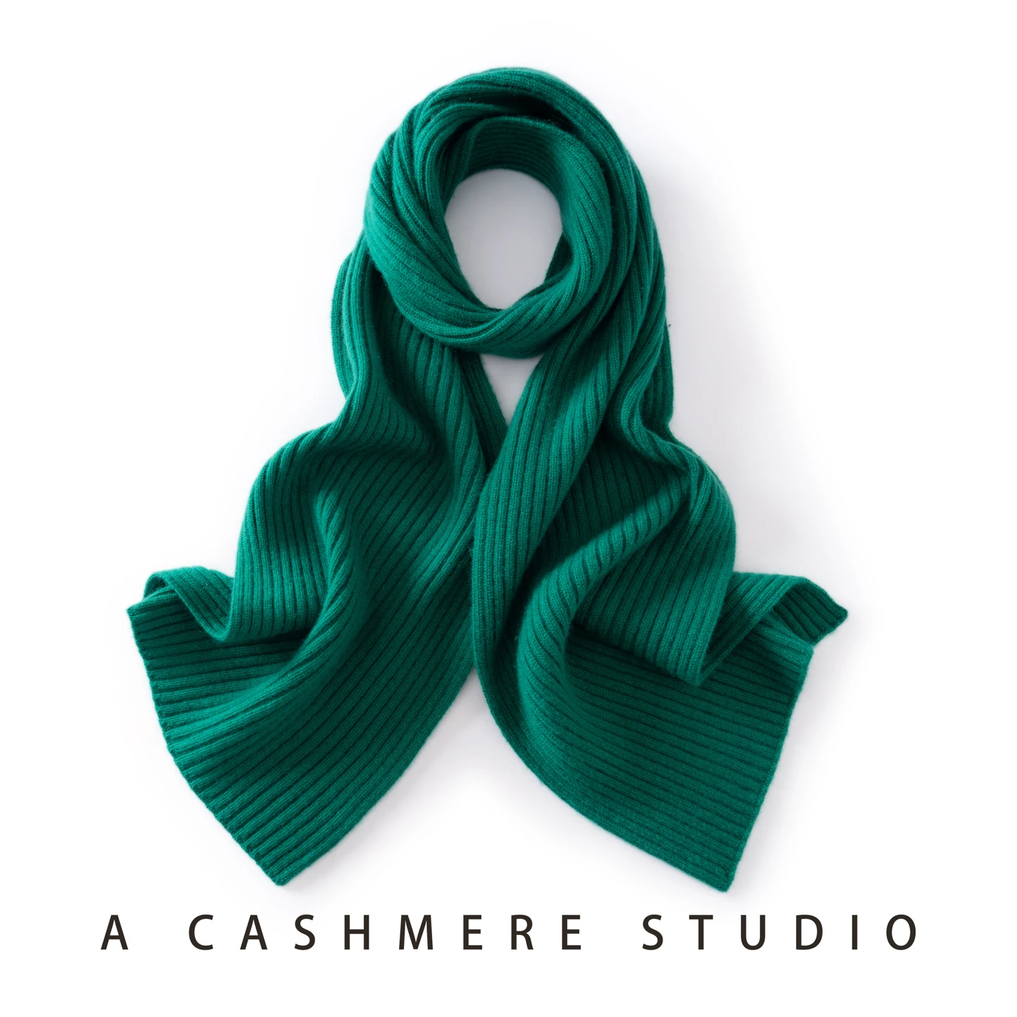 MERRILAMB 100% Natural Cashmere Women's Scarf Winter Outdoor Warm Causal Solid Color Ribbed Knitted Scarf Female Neckerchief