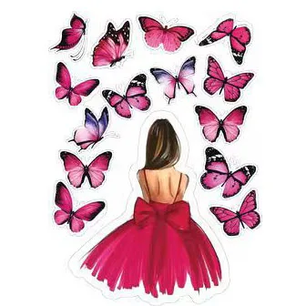 Happy Birthday Butterfly Cake Topper Flags Cupcake Toppers Sweety Wedding Bride Baby Shower Party Cake Diy Baking Mariage Decor