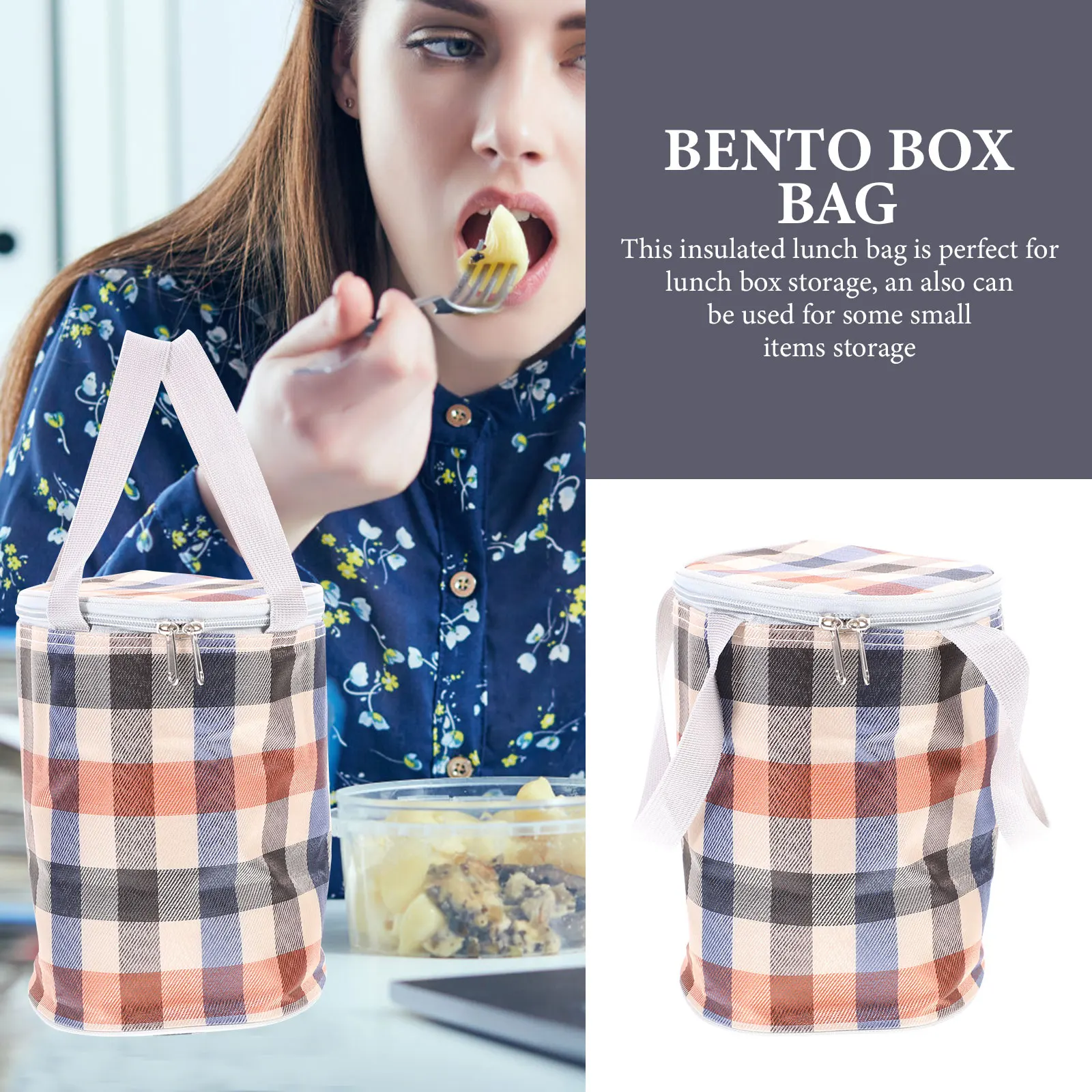 

Insulated Lunch Bag Thick Aluminum Foil Keep Warm Large Capacity Portable Food Storage Canvas Tote Bags Easy
