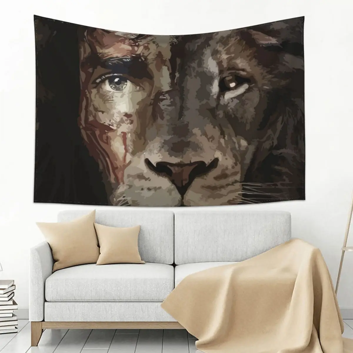 

Jesus Christ x Lion of Judah Art Tapestry