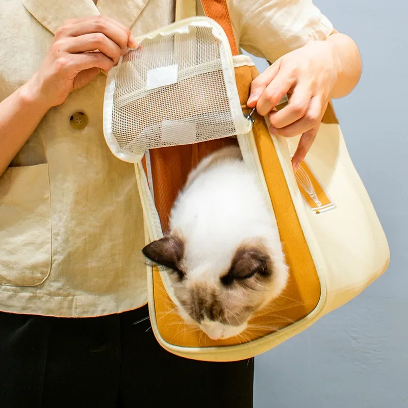 

New Handheld Cat Bag Large Out and About Portable Cat Backpack New Face Pet Bag Cat Backpack Carrier Pet Backpack