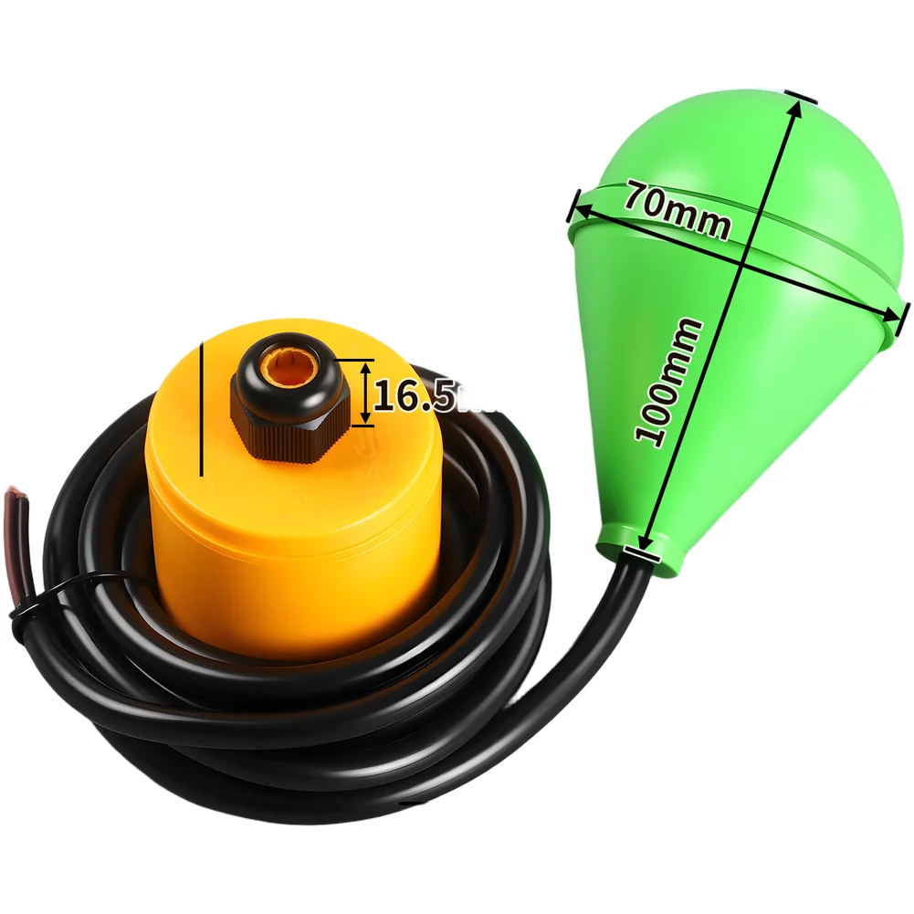 Water Level Float Switch Compatible with 500W Load for Storage Tanks Pools and Drainage Applications with Sealed Housing