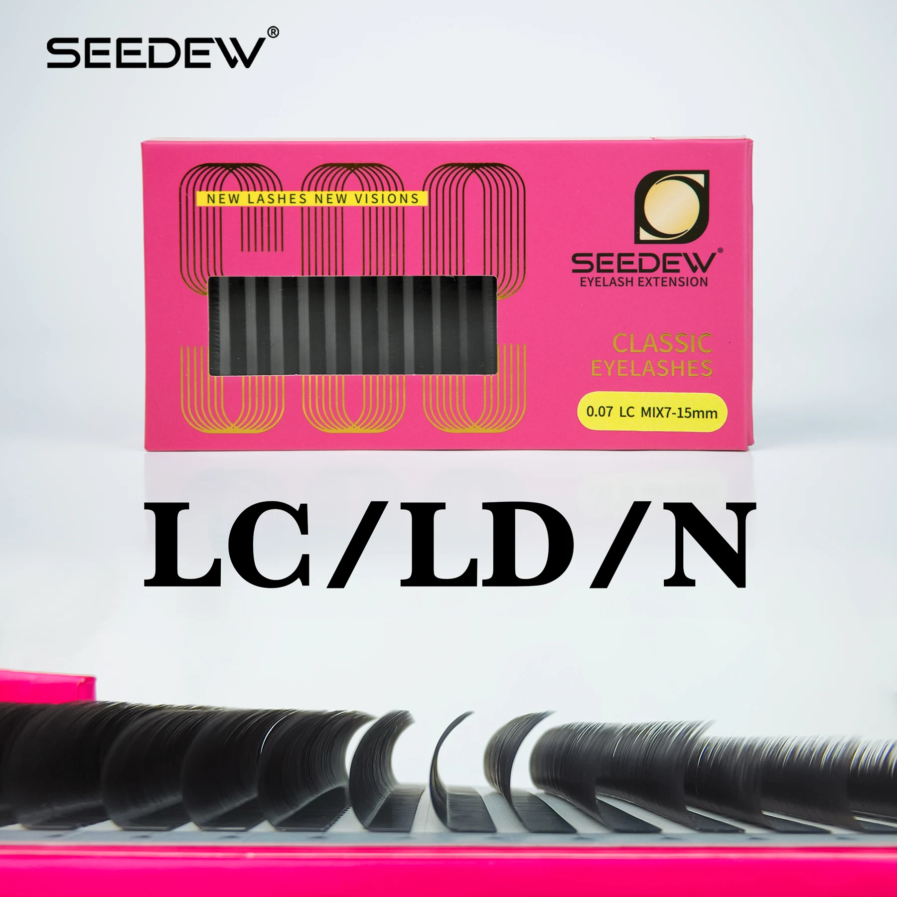 

Ресницы для наращивания SEEDEW LC/LD/N, L-образные искусственные матовые норковые Индивидуальные ресницы для макияжа, мягкие ресницы