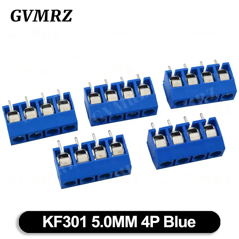 10PCS PCB Terminal Block Connector Pitch 5.0mm KF301 Rechte Pin 2P 3P Schroef PCB Eindblokken connector Blauw Zwart Groen