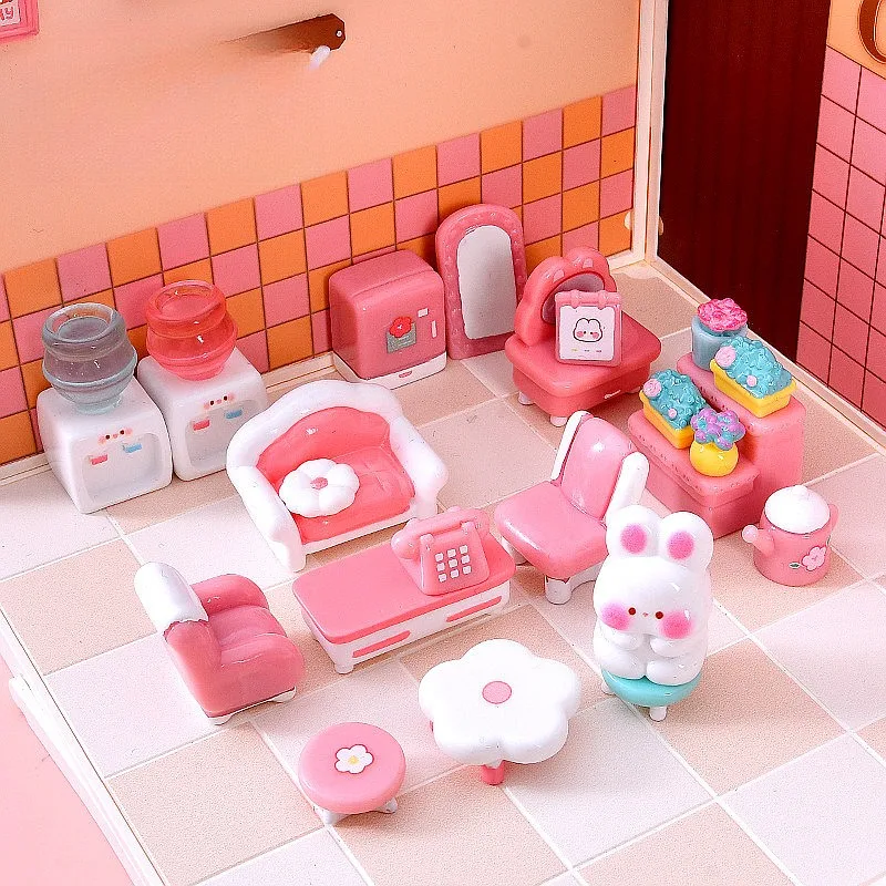 100pcs Wholesale Mini Simulated Sofa Dollhouse Furniture Decor DIY Decor for Jewelry Desktop Oranment