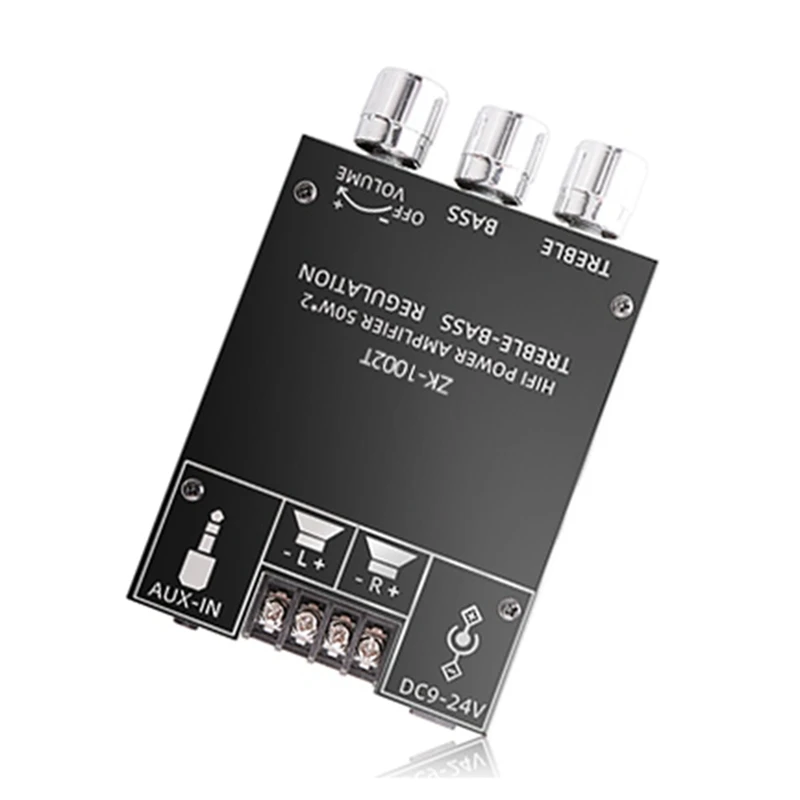 لوحة مضخم صوت AC88-ZK-1002T مع تحكم ثلاثي وباس BT وAUX مدخلات مكبرات صوت لاسلكية ذاتية الصنع