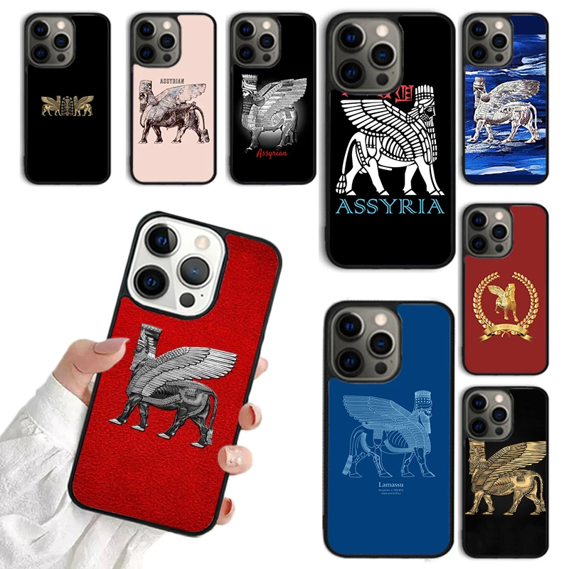 Lamassu Assyrian Winged Bull Phone Case For iPhone 16 15 14 13 12 Mini 11 Pro Max Plus X XS Max XR Cover Shell coque