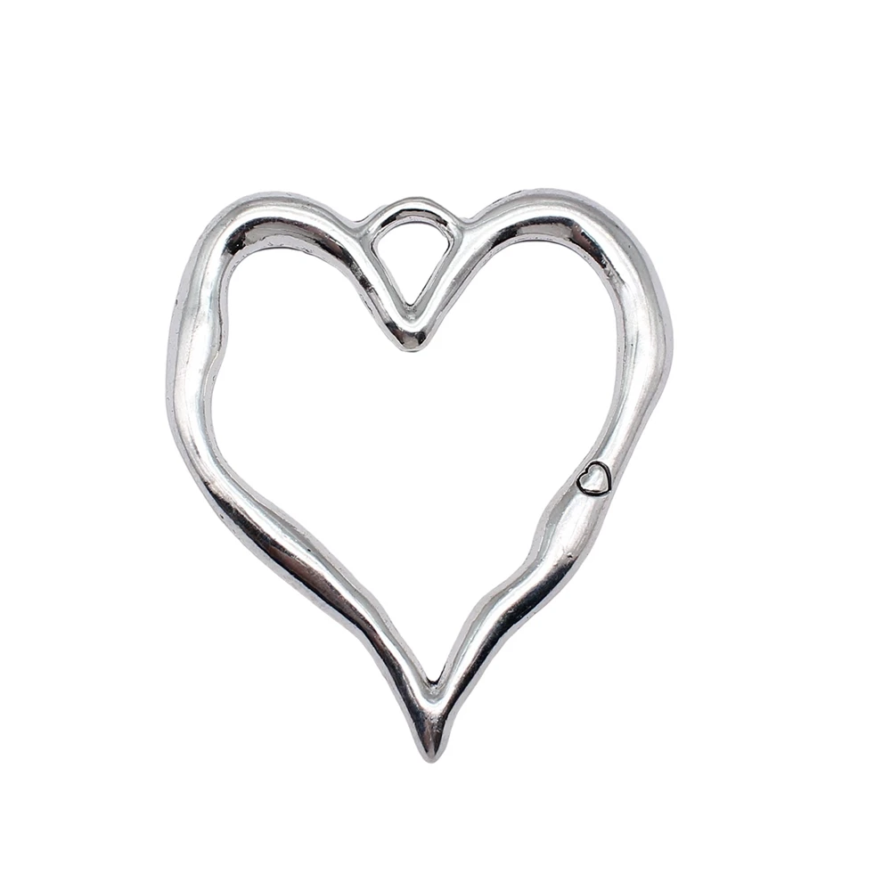 Jewelry Making Big Heart Charms Pendant Cute Phone Pendant 1pcs