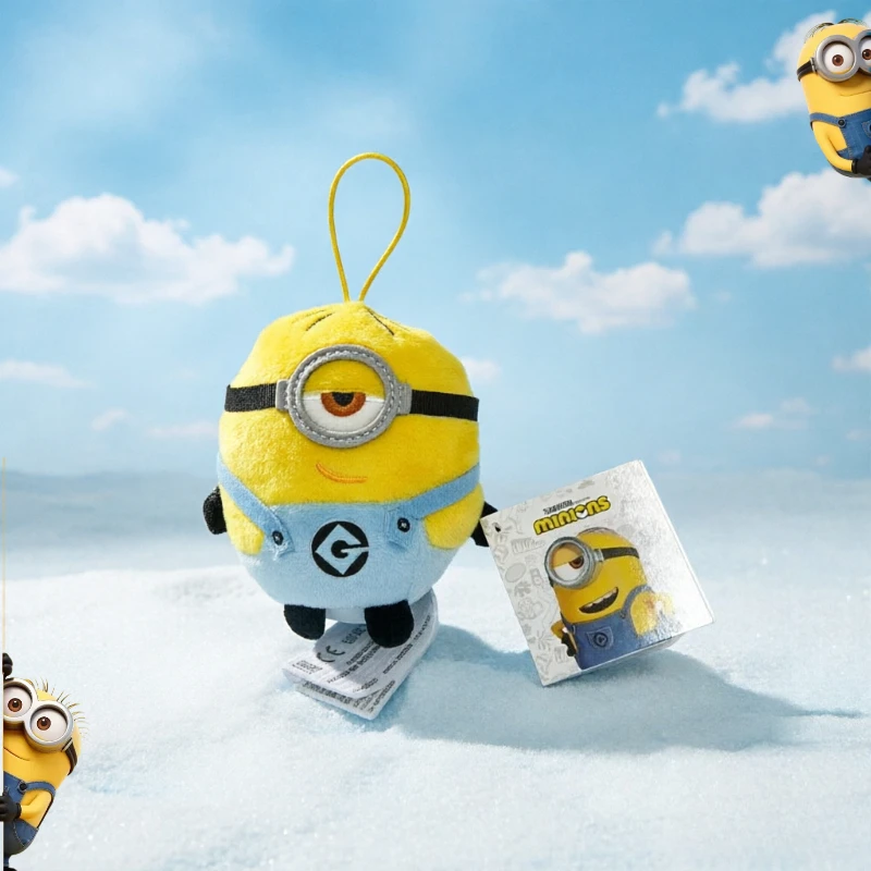 

Minions cartoon cute plush keychain kawaii for boys and girls doll 10cm super cute figure pendant anime merchandise wholesale