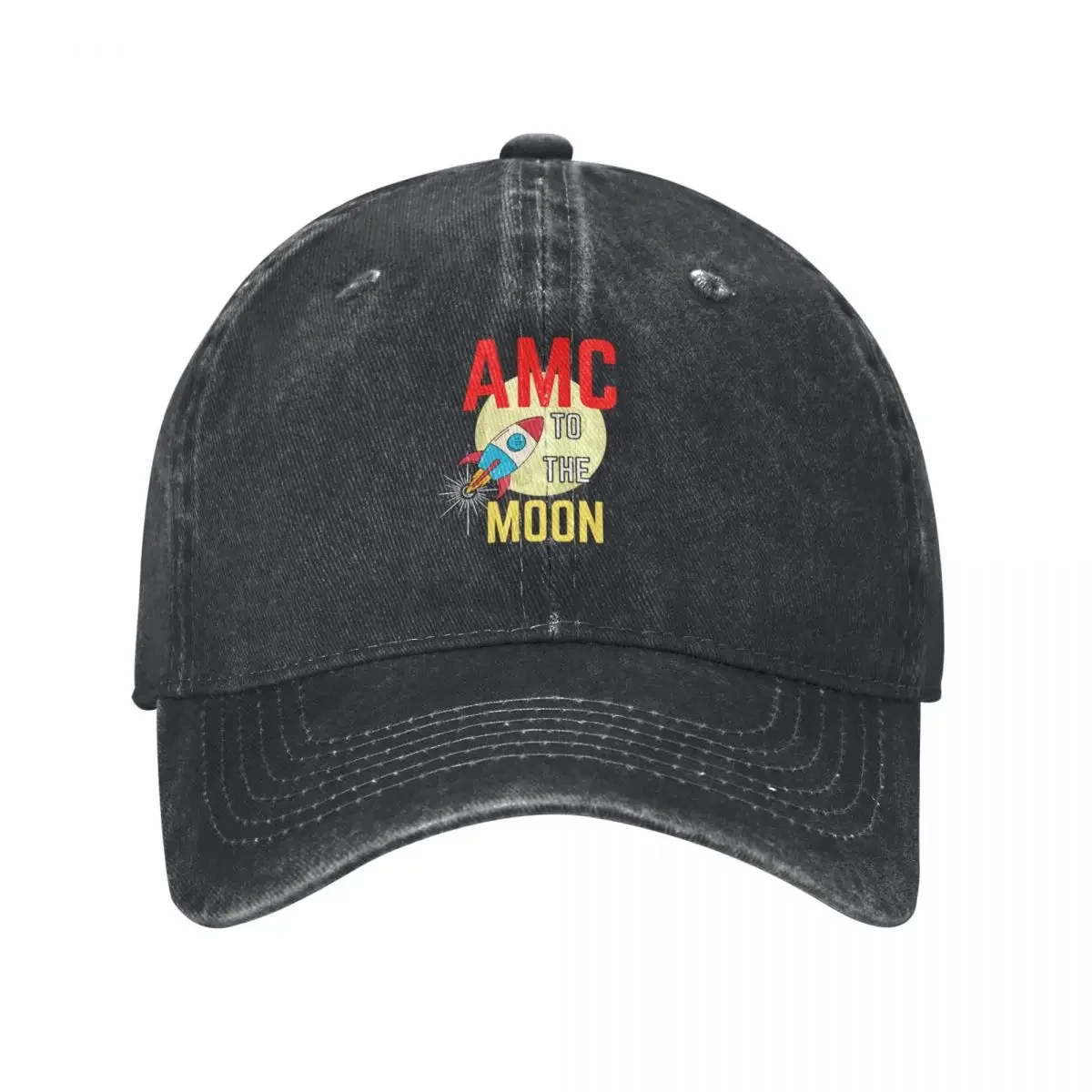 AMC to the moon (HODL AMC) Baseball Cap Hood Golf Wear Snap Back Hat Girl'S Hats Men's