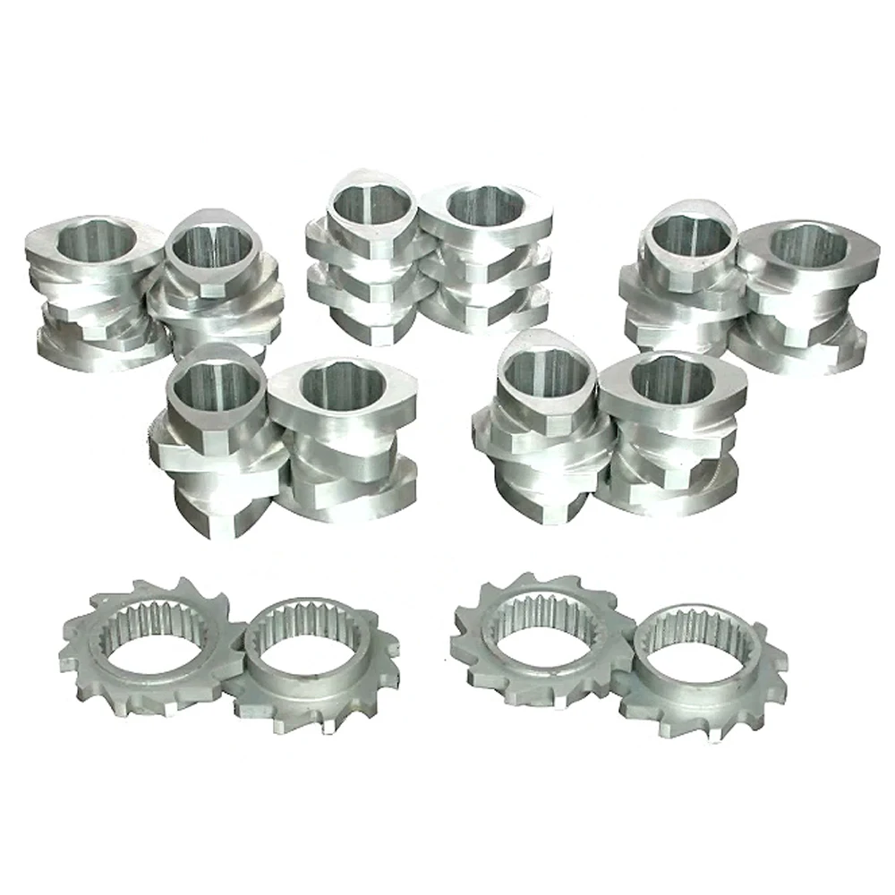 Custom-made twin-screw barrels and extruder screws for plastic and rubber machinery—Extruder components SACM645, 38CrMoAIA