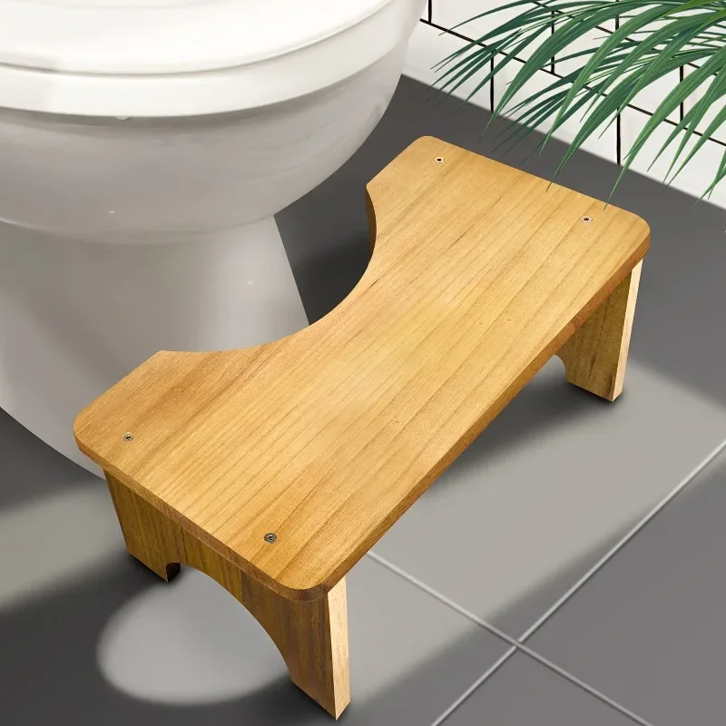 Escabeau d'aide aux toilettes en bambou renforcé avec poutres de support, tabouret léger de 7 pouces, plusieurs types de pièces, meubles pour personnes âgées