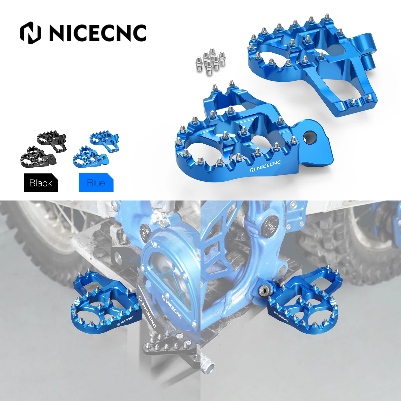 

NICECNC Extender Foot Peg Footrest For YAMAHA TENERE 700 YZ 65 85 125 250 125X 250X 250F 250FX 450F 450FX WR 250F 450F 2019-2023