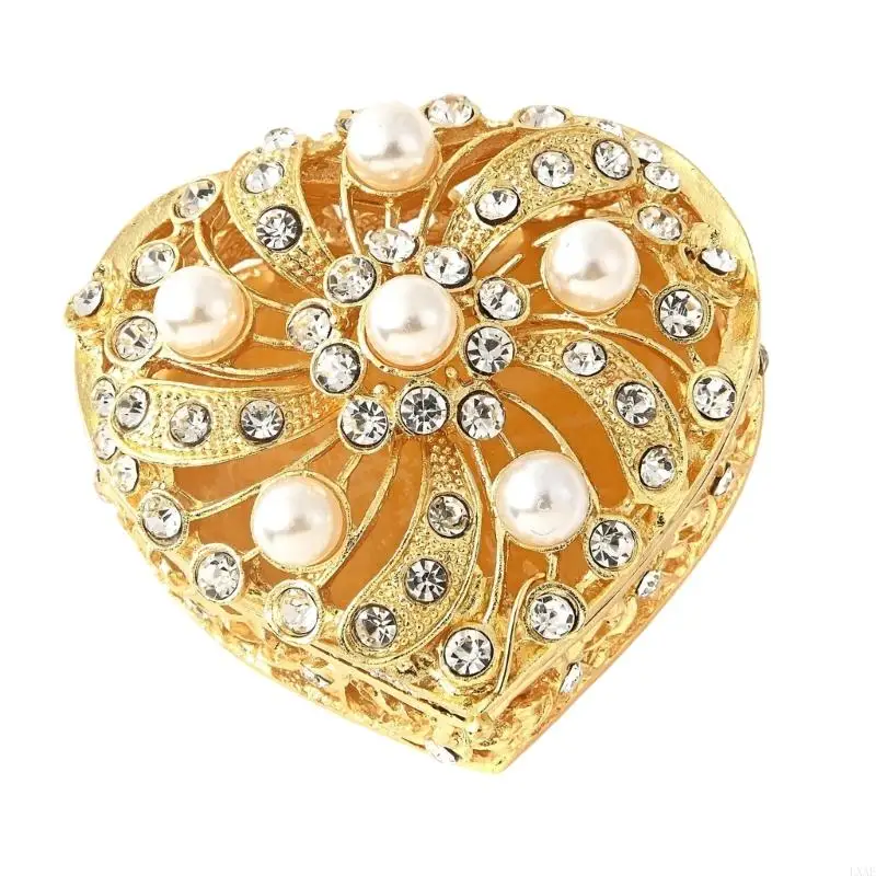 

Sophisticated Heart Themed Jewelry Organizers With Crystals Detail