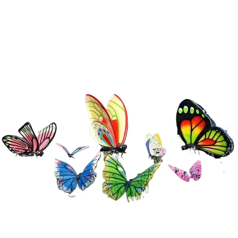 Outdoor butterfly sculpture simulation animal sketch FRP sales department courtyard garden landscape decoration ornament