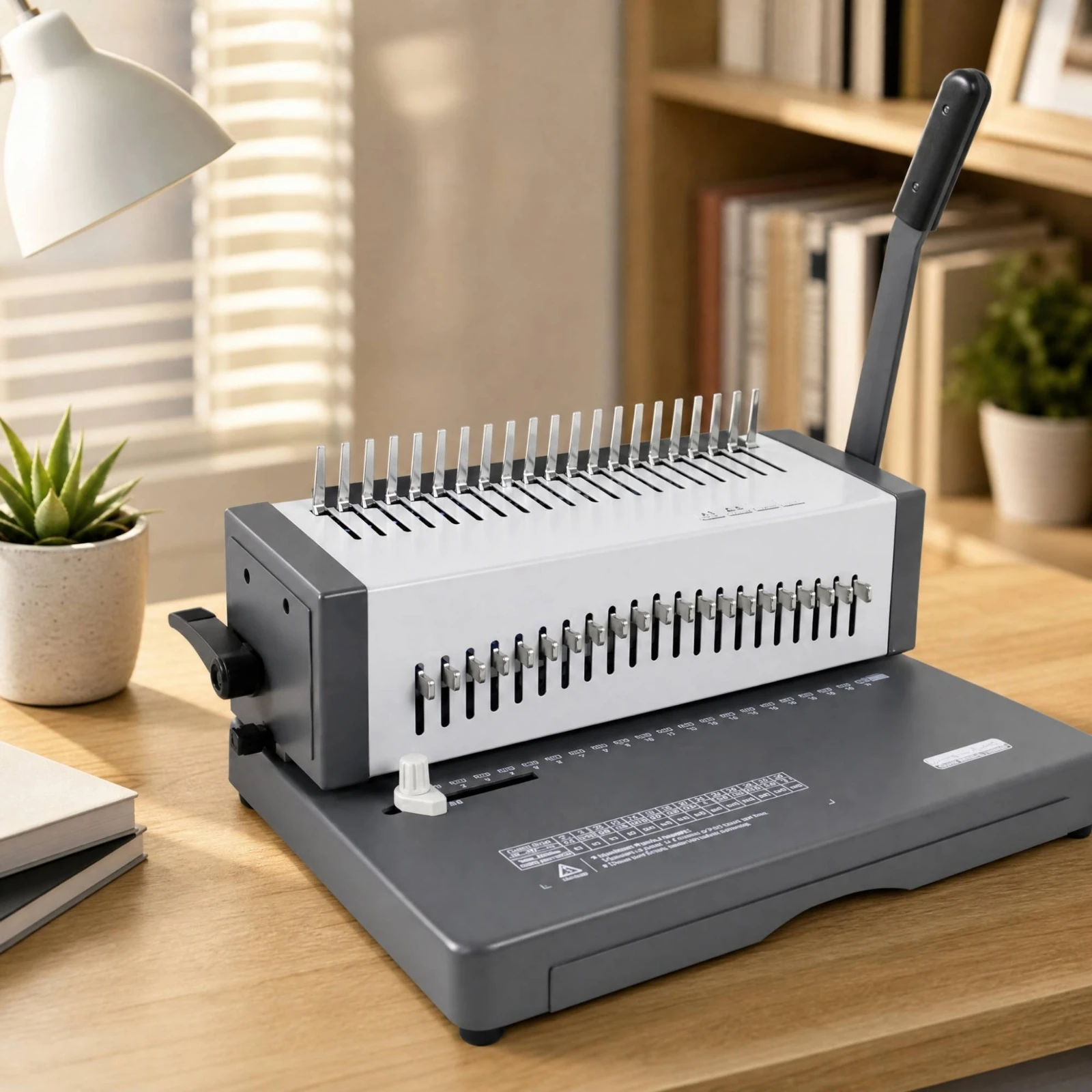 All in One Comb Binder and Punch Machine for Paper with 21 Hole Punching System