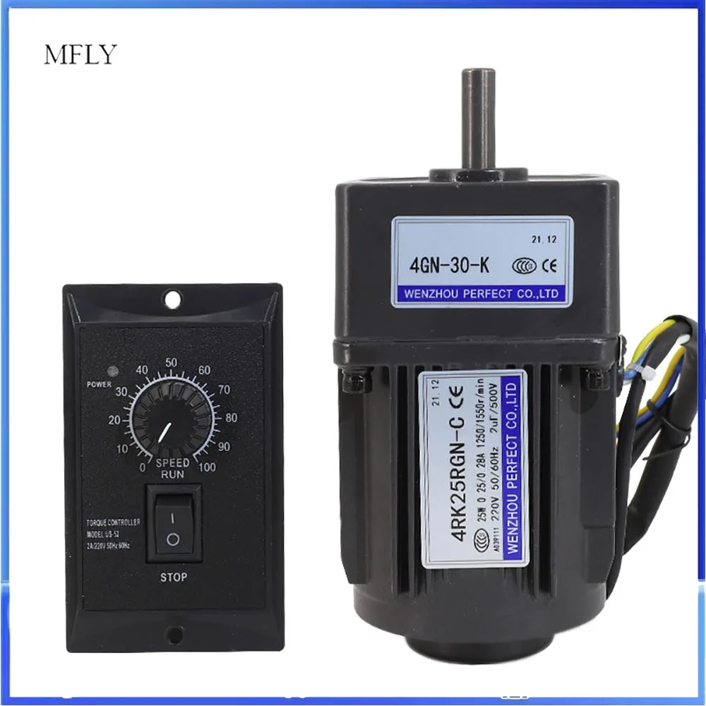 Adjustable Speed  40W 220V AC Gear Reduction Motor With Speed Regulator 4RK40RGN-C CW CCW