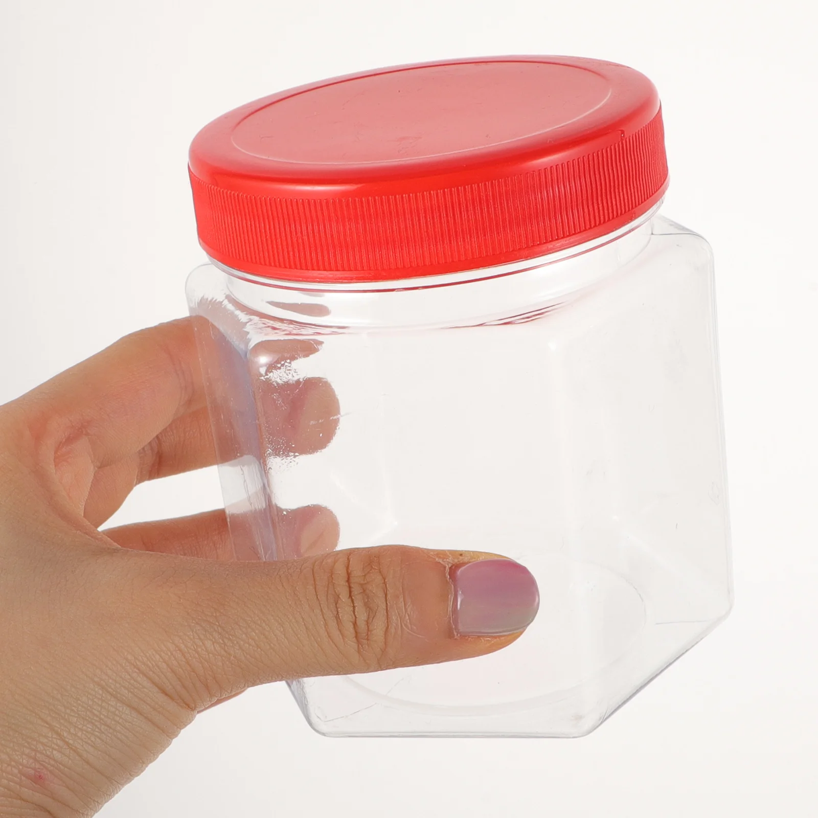 

6pcs Plastic Airtight Food Storage Containers Pet Dry Food Jar Kitchen Organization Clear Large Capacity Jar For Sugar Tea