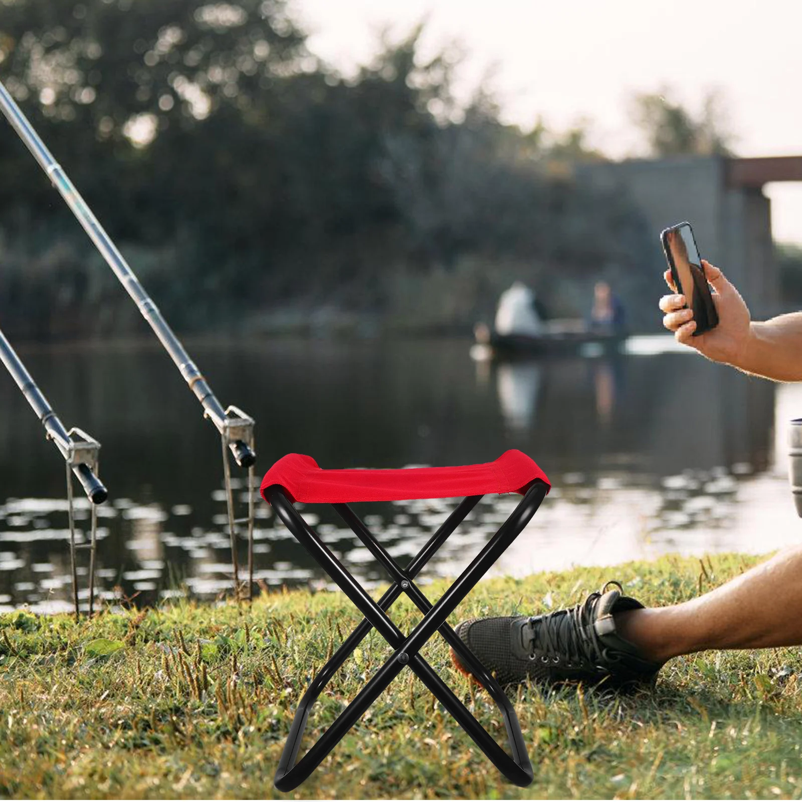 

1Pcs Portable Mini Folding Chair Outdoor Compact Foldable Stool Lightweight Household Fishing Chair Foldable Fishing Stool