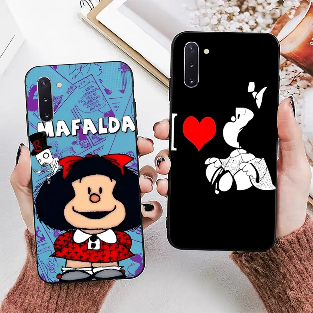 Cute Cartoon Mafalda Phone Case For Samsung Note 8 9 10 20 pro plus lite M 10 11 20 30 21 31 51 A 21 22 42 02 03