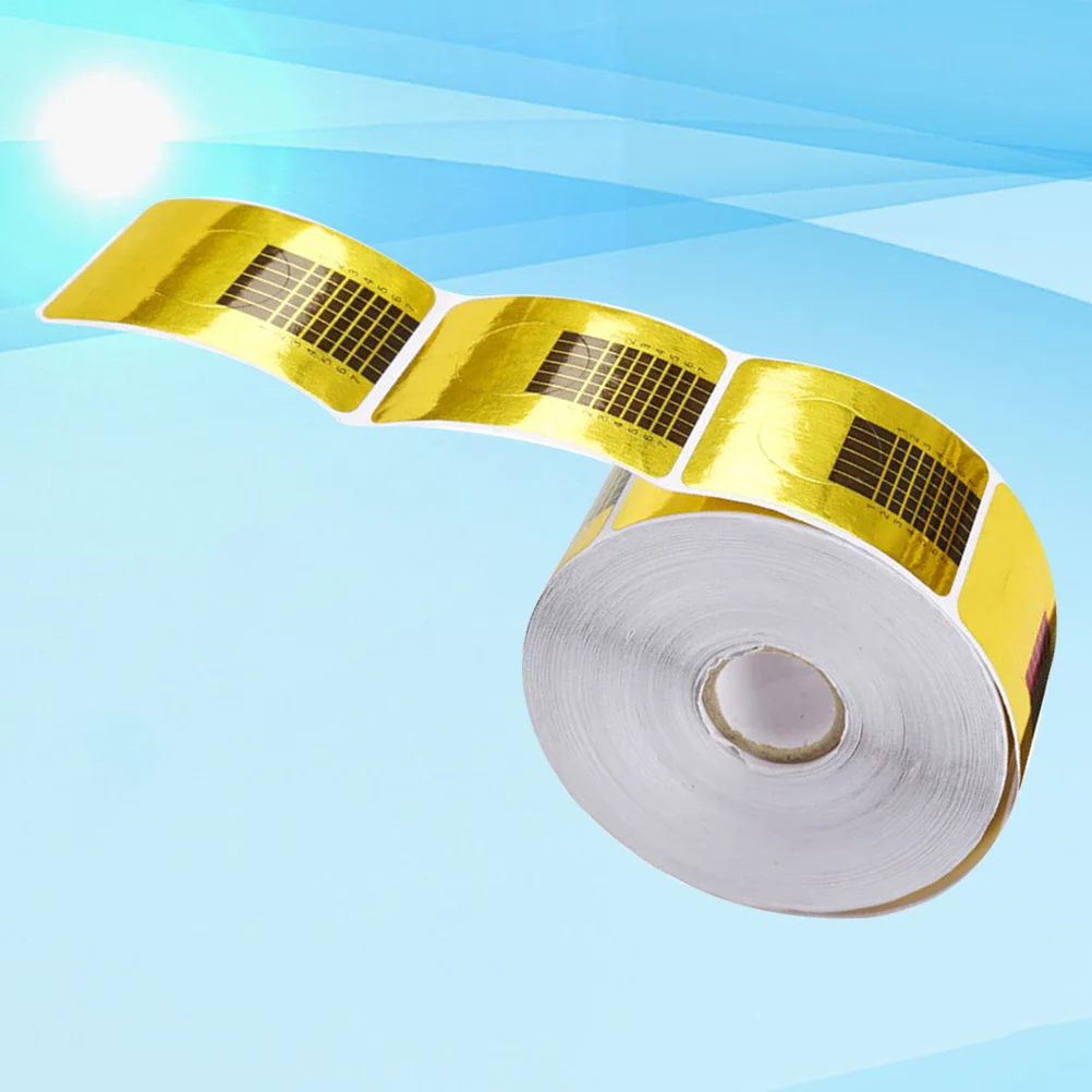 500pcs Forms Golden Square Nail Art Guide Stickers For Acrylic Uv Gel Extensions Manicure Extension Tool Kit Nail Tips