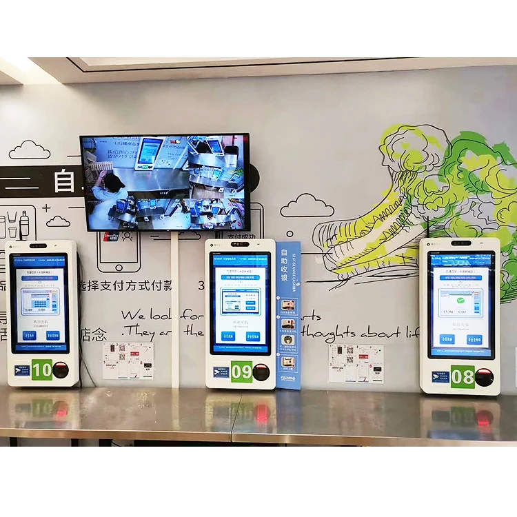 طلب الدفع شاشة تعمل باللمس كشك الخدمة الذاتية مطعم WIFI Network 27 بوصة LCD #4