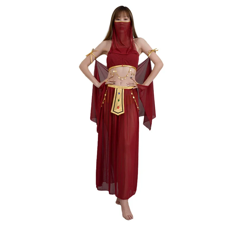 

2XL Arabic Sexy Belly Dance Costume Set Women Bollywood Dance Wear Indian Style Carnical Performance Outfits
