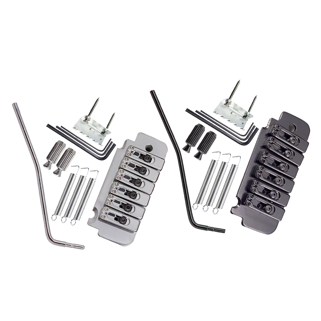 1 Set Zinc Alloy Saddle Tremolo Bridge System for 6 String Electric Guitar Accessory 3.62 x 1.52inch