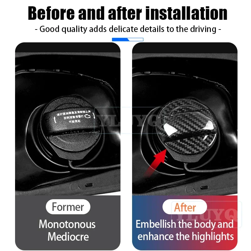 لفولكس واجن جولف تايرون تيجوان تورون طوارق ماجوتان ريال الصلب ألياف الكربون سيارة الداخلية غطاء خزان الوقود اكسسوارات ملصقات