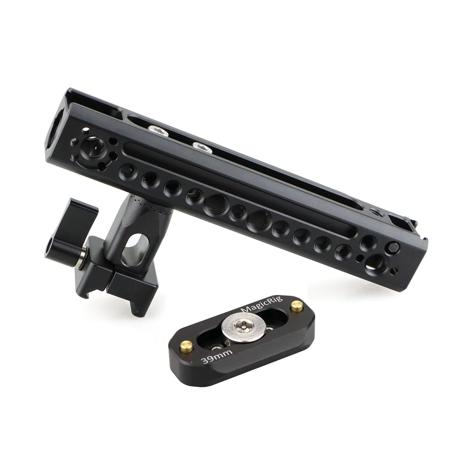 MagicRig Universele Draaibare Top NATO Handgreep met NATO Rail voor 3/8' Locatiegat & 1/4' Montagegat voor Sony Canon Nikon BMPC