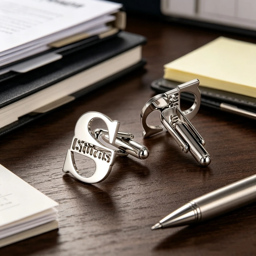 Custom Initial Name Cufflinks Stainless Steel Personalized Letter Nameplate Suit Shirt Cufflinks Men Elegant Business Jewelry