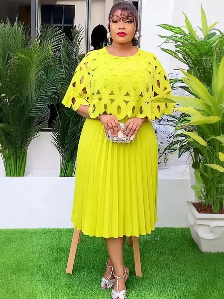 

Elegant African Dresses for Women Dashiki Ankara Office Lady Outfits Robe Plus Size Turkey Evening Party Long Dress 2026