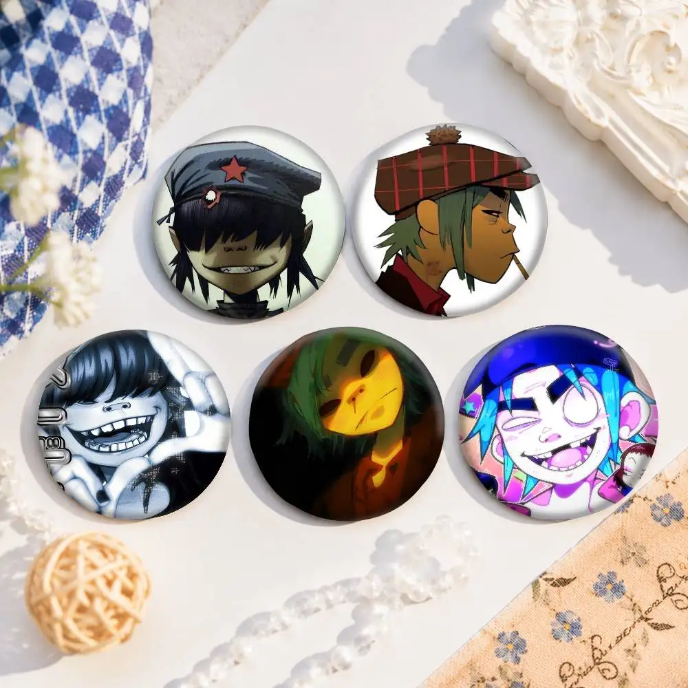 G-Gorillaz-z Rock Cosplay COSTUME Badge Pin Tinplate Brooch Prop Xmas Gift Birthday Gift