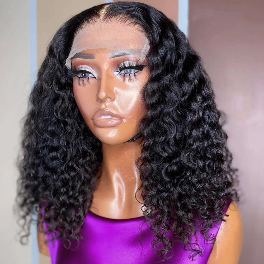 

Kinky Curly Short Bob Human Hair Wigs 13x6 Hd Парик фронта шнурка для женщин Человеческие волосы Remy 13x4 Короткий боб Бесклеевой парик Готов к ношению