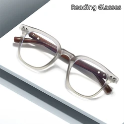 Classic Brand Design Women Retro Small Square Frame Photochromic Anti Blue Light Prescription Femal Customized Reading Glasses