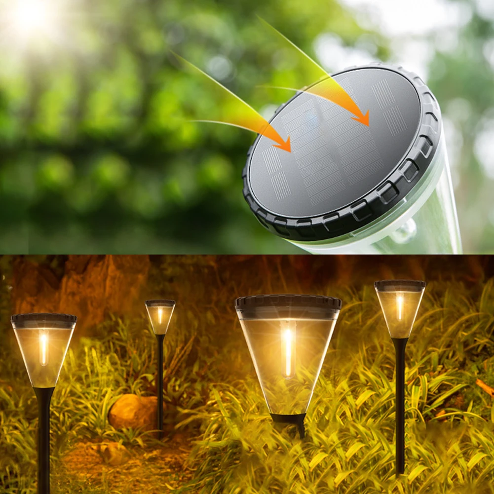 Lampe Solaire LED Imperméable Conforme à la Norme IP65, Éclairage d'Extérieur, Torche, Luminaire de Paysage, Idéal pour une Pelouse, un Jardin ou une Cour