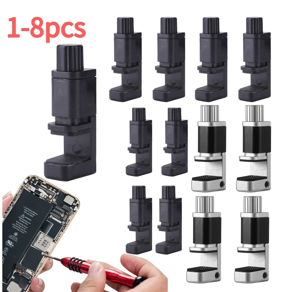 1-8pcs Metal Clamp Aluminum Alloy Mobile Phone Repair Clips LCD Display Screen Fastening Fixture Holder for All Smart Products