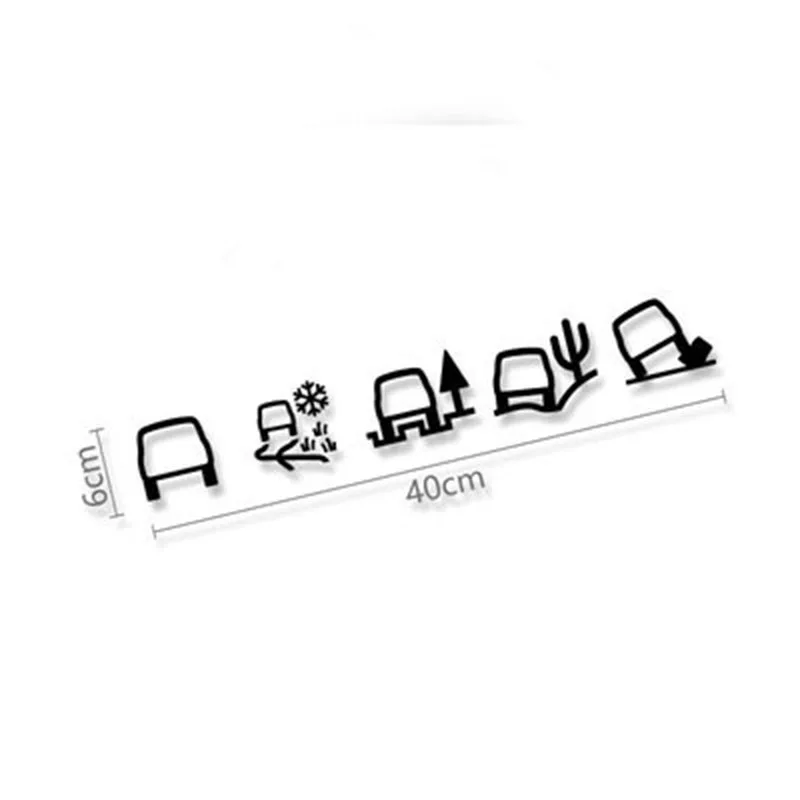 Funny Off-road Vehicle SUV Hood Side Windows Door Decals Terrain Sign Icon Reflective Stickers Automobile Accessories