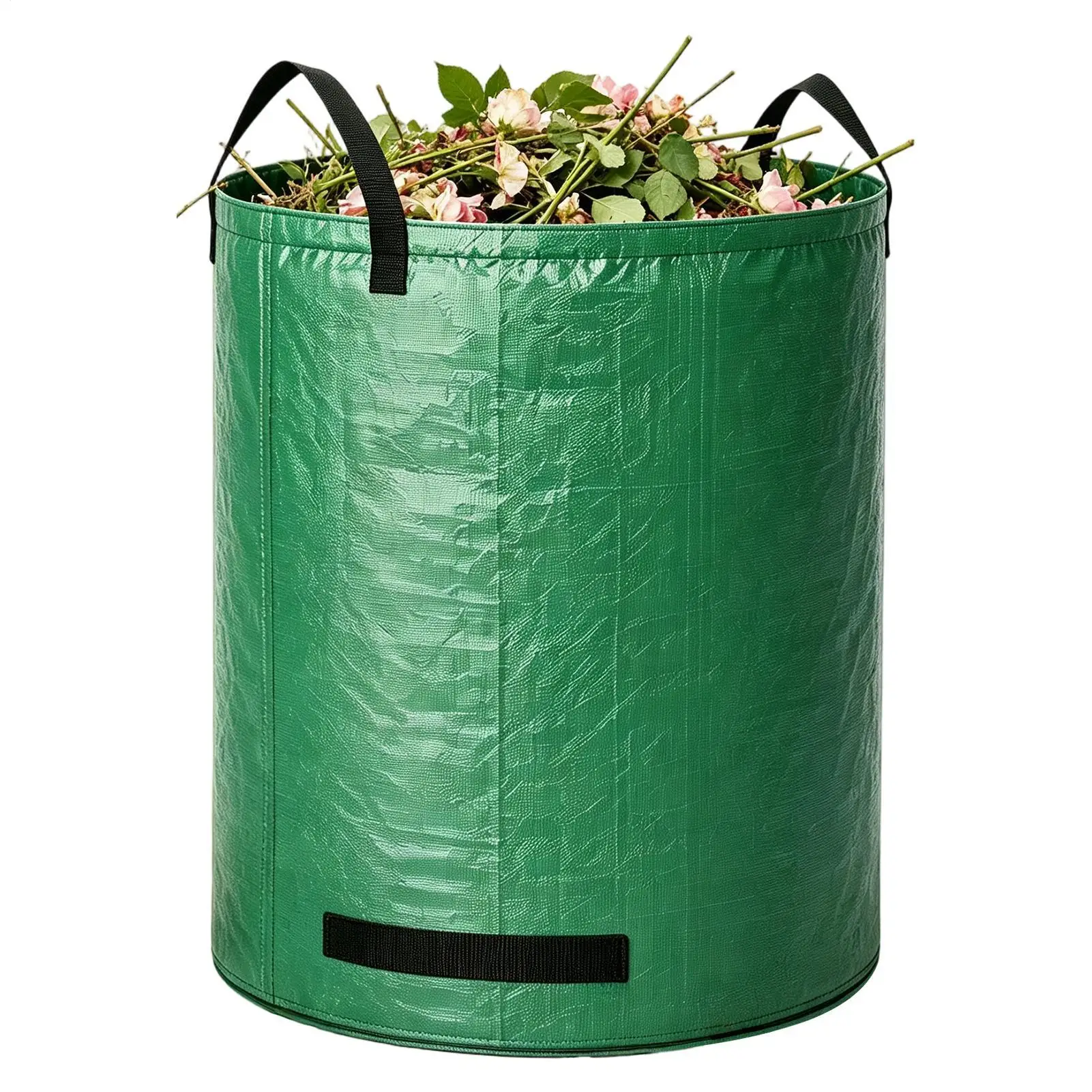 Garden Leaf Bag 500L Waterproof Foldable Heavy Duty Grass Pouch Garden Waste Bag with Handle for Patio Balcony Terrace Outdoor