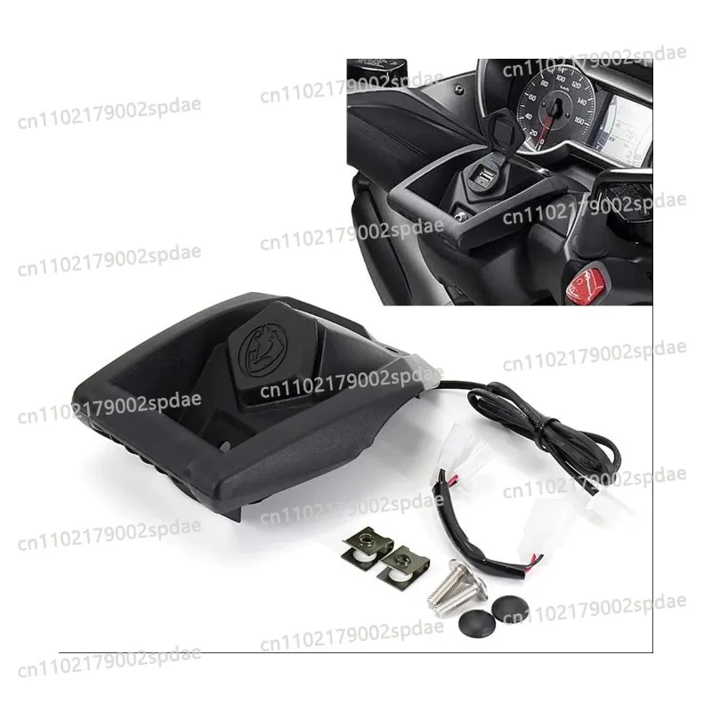 Motorcycle GPS Phone Mount Holder With USB Charging Port Navigation Bracket Accessory