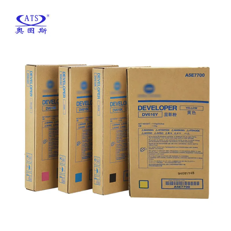 

4PCS/Set TN DV616 CMYK Original Developer powder For Koncia Minolta Bizhub C1085 C6085 C1100 C6100 C6110 Copier Spare Parts