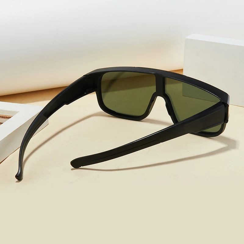 1Pc Men's Sports Glasses New Cool Trendy Retro Large Frame Goggles Personality Street Style Suitable for Outdoor Motorcycle Ridi
