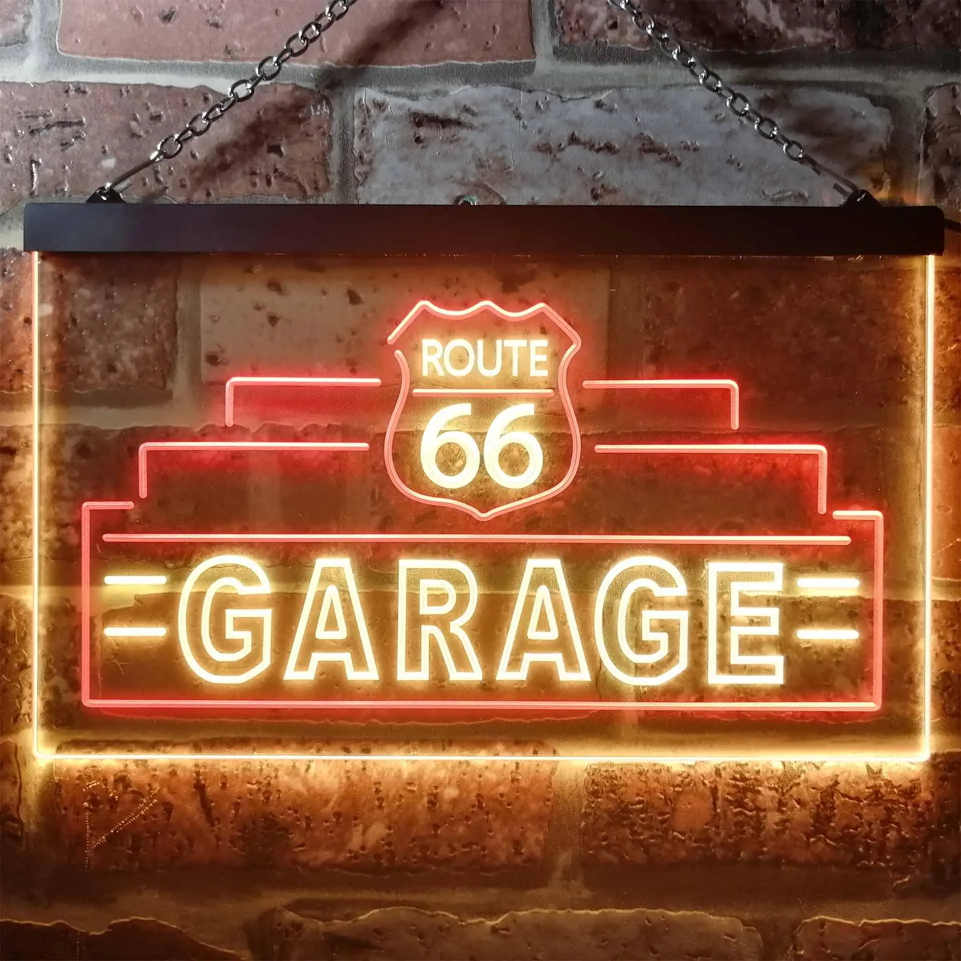 

Двухцветная светодиодная неоновая вывеска Route 66, гараж st6-i3308