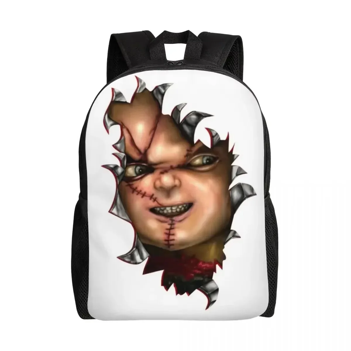 

Custom 3D Print Bride Of Chucky Movie Backpack Child's Play School College Travel Bags Men Women Bookbag Fits 15 Inch Laptop