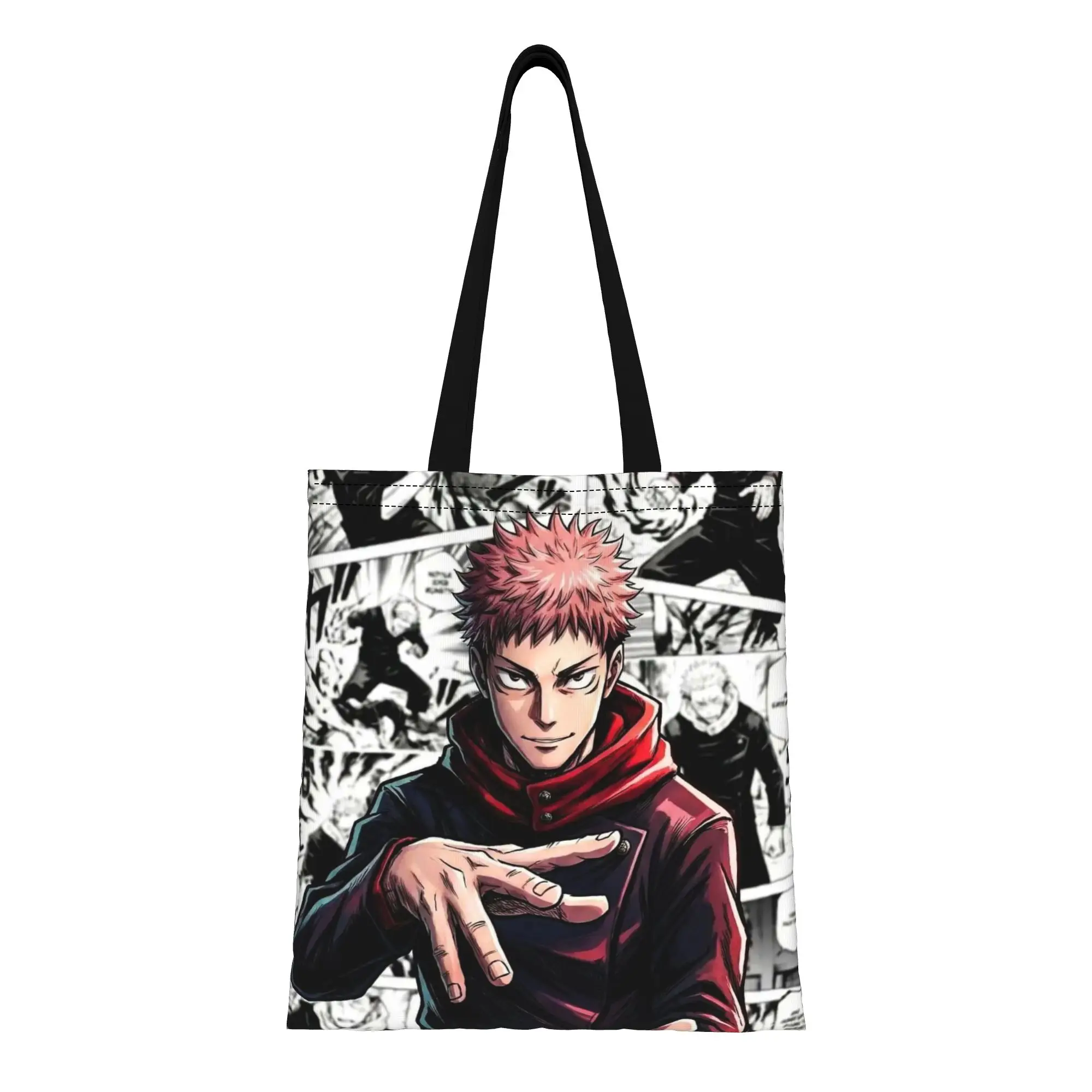 

Back to school season Yuji Itadori (1) Jujutsu Kaisen Canvas Tote Bag Perfect for Travel Women's Top-Handle Bags