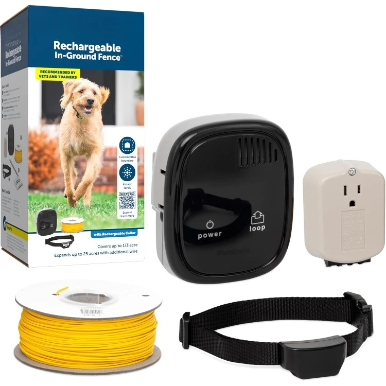 Rechargeable In-Ground Pet Fence for Dogs and Cats Over 5lb - from The Parent Company of Invisible Fence Brand