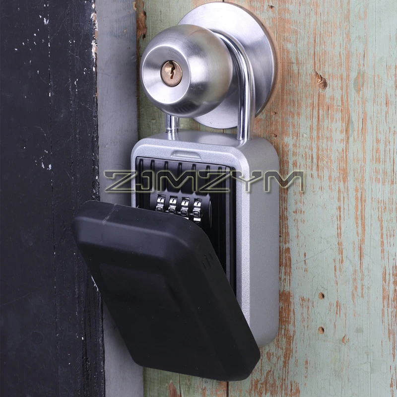 Large Capacity Password Key Box Portable Hook Type Key Safe Deposit Box Smart Outdoor Key Safe Lock Box with Waterproof Cover